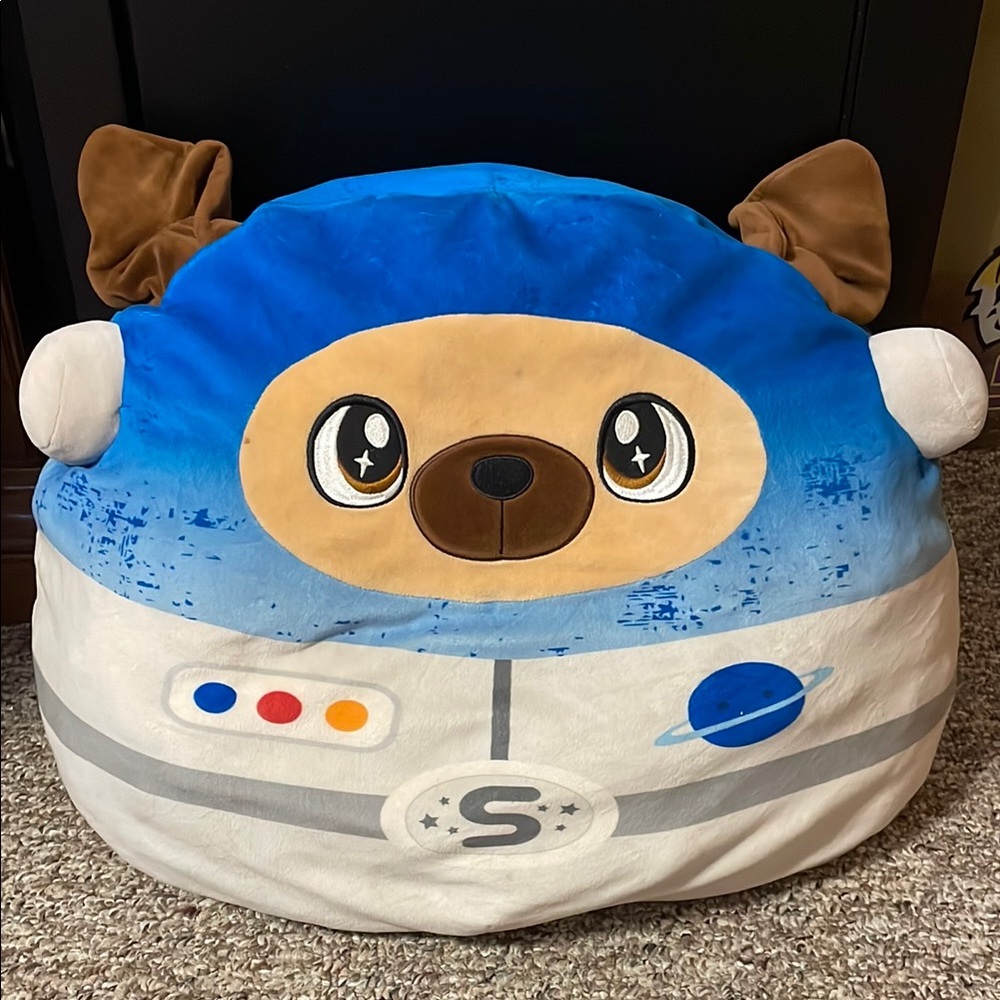 Blue and Brown Space-Themed Plush Toy